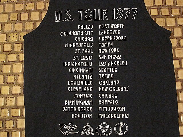 LED ZEPPELIN - Tour 1977 / Tank Top- Printed Front & Back
